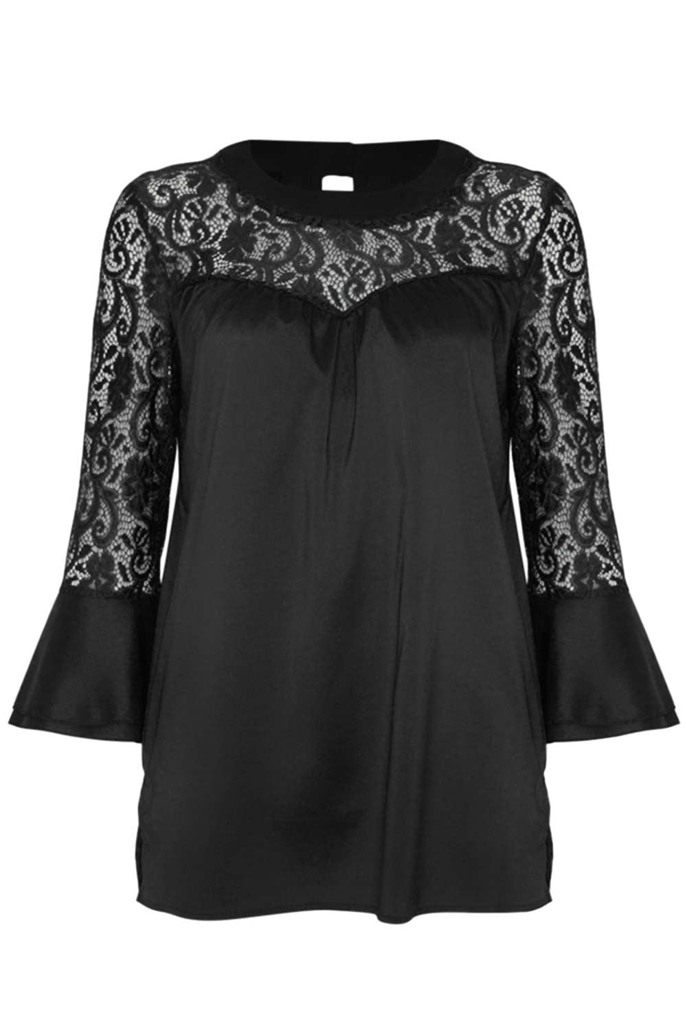 Iyasson Flutter Sleeve Lace T-shirt