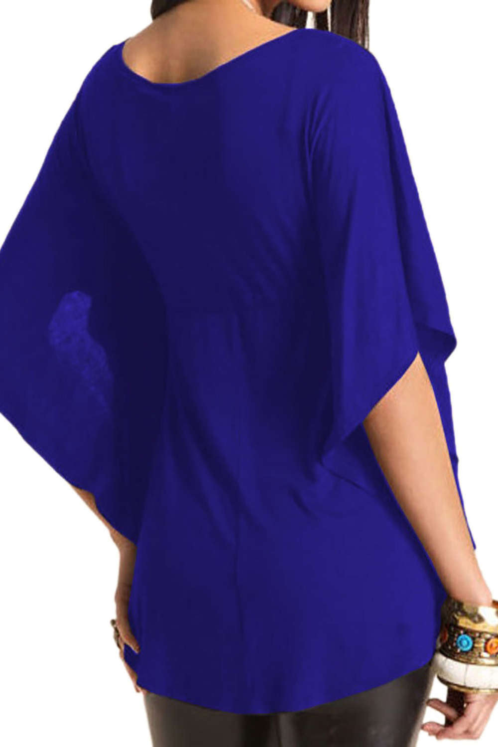 Iyasson Women's Plus Size Batwing Sleeve Tops