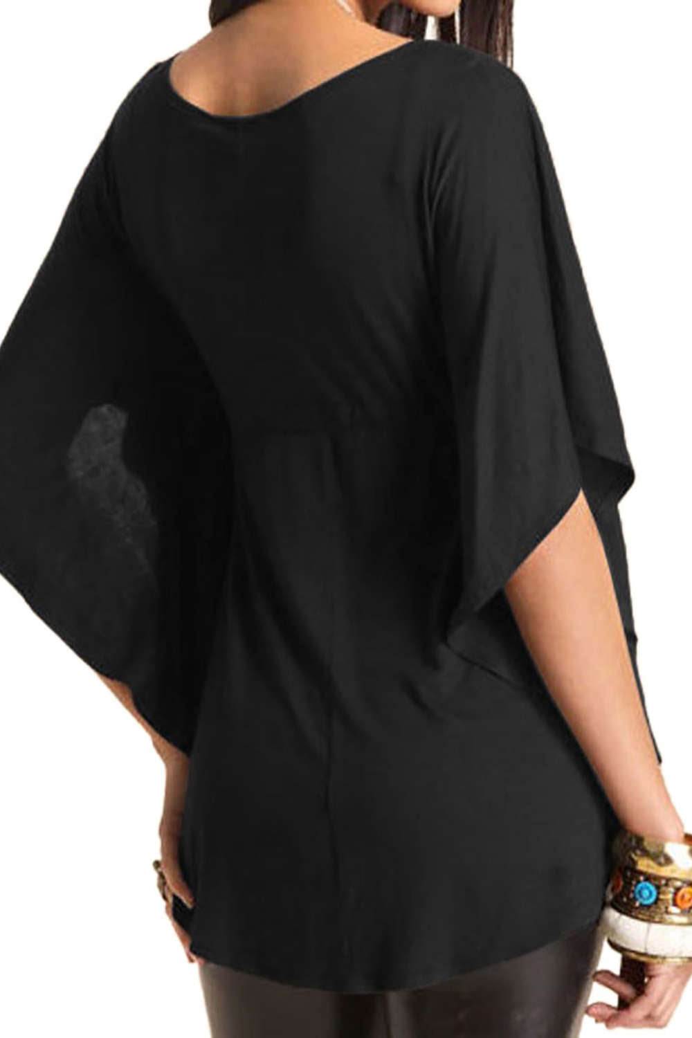 Iyasson Women's Plus Size Batwing Sleeve Tops