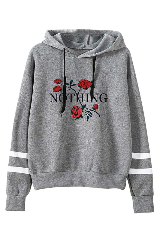 Iyasson Women's Rose Print Hoodie
