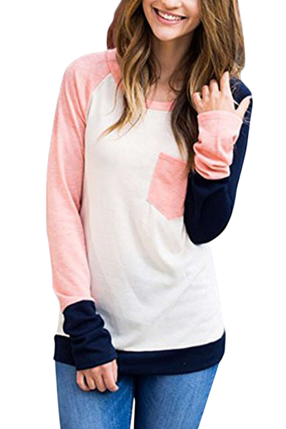Iyasson Long Sleeve T-shirt In Pastel Colour Block