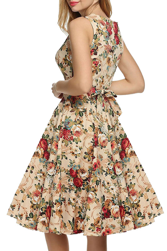 Iyasson Floral Sleeveless Mini Dress