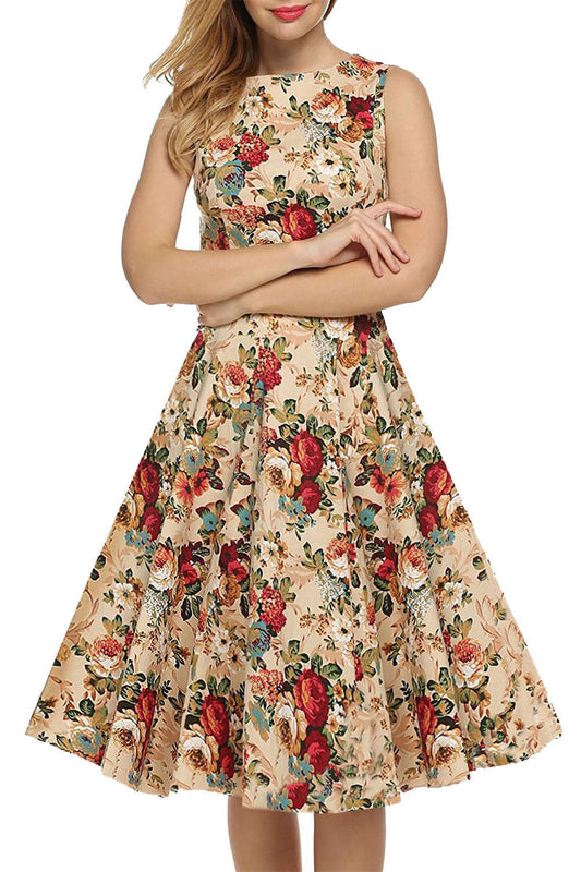 Iyasson Floral Sleeveless Mini Dress
