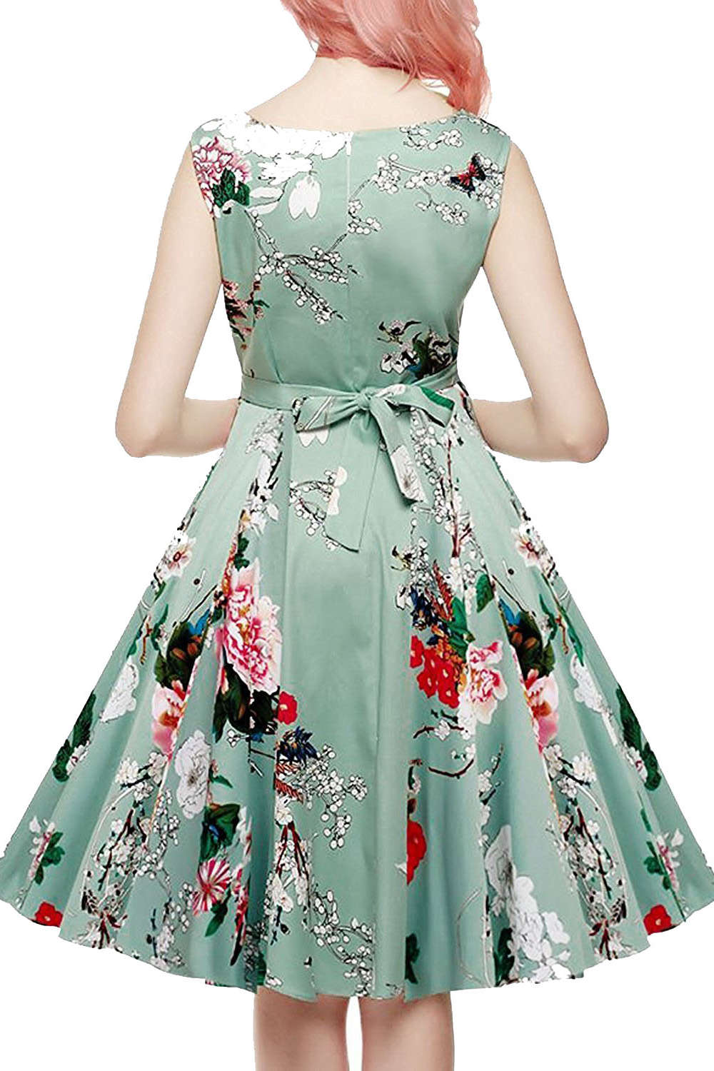 Iyasson Floral Sleeveless Mini Dress
