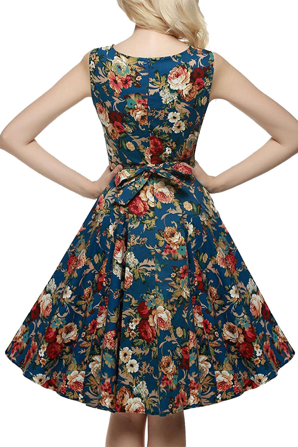 Iyasson Floral Sleeveless Mini Dress