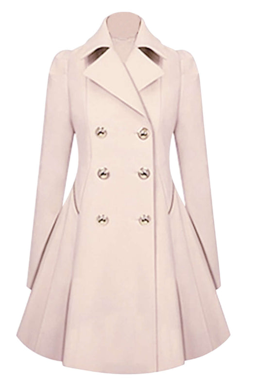 Iyasson Women's Double Breasted Trench Coat