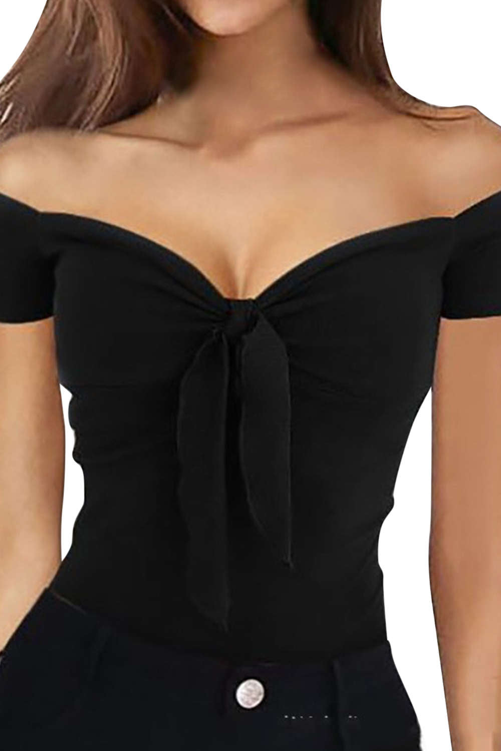 Iyasson Off Shoulder Sweetheart Neckline Tops