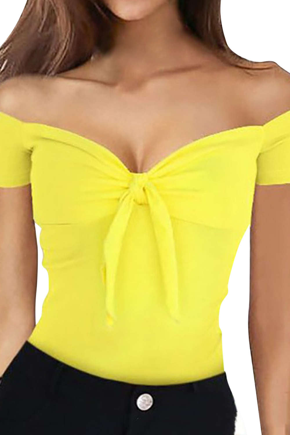 Iyasson Off Shoulder Sweetheart Neckline Tops