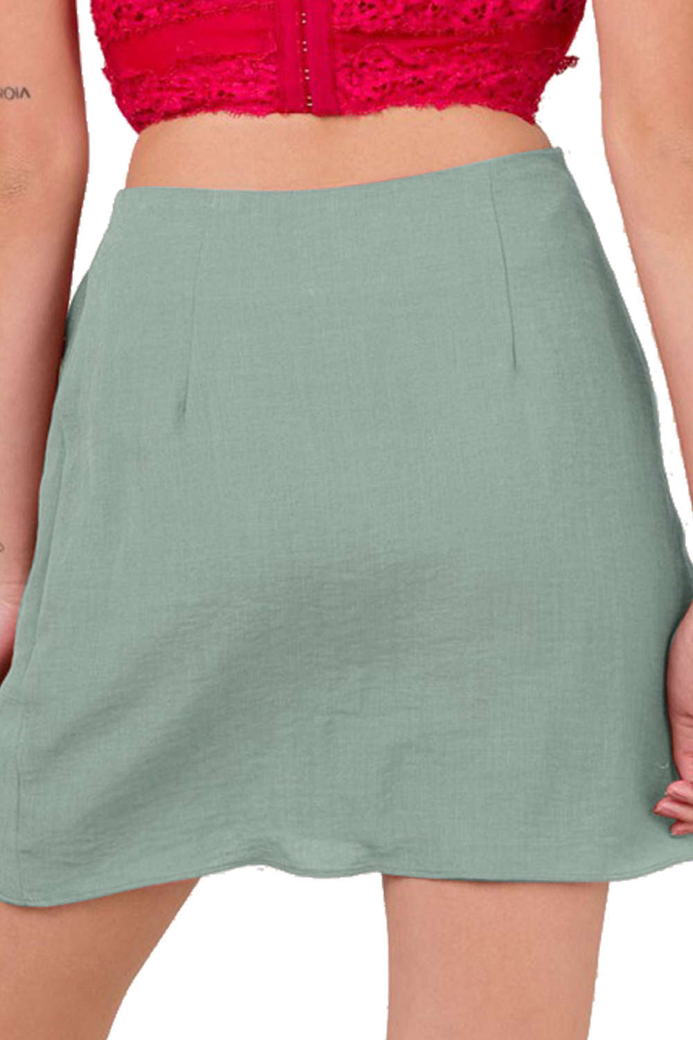 Iyasson Women's Mini Wrap Skirt