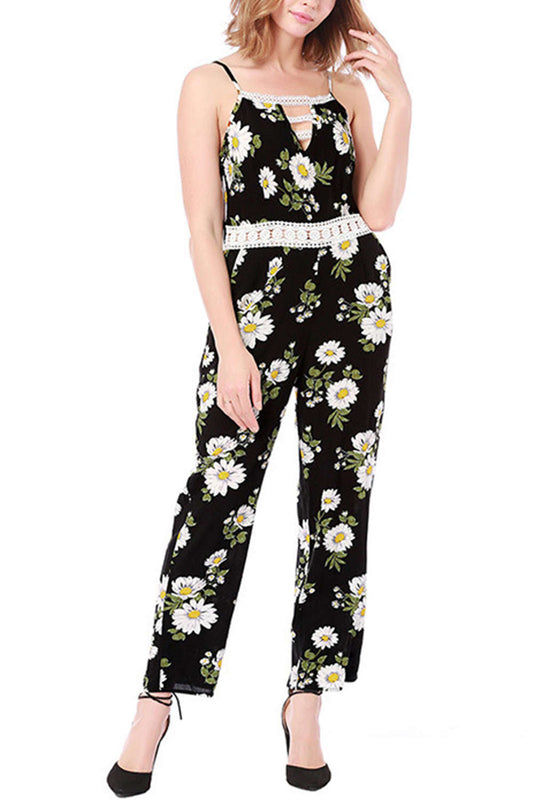 Iyasson Women's Floral Print Jumpsuits