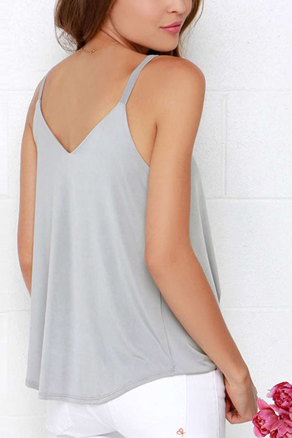 Iyasson Women's V Neck Loose Camisole Top