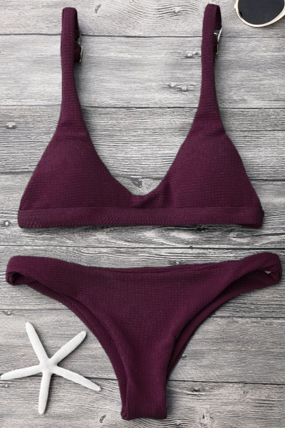 Low Waisted Padded Scoop Bikini Set