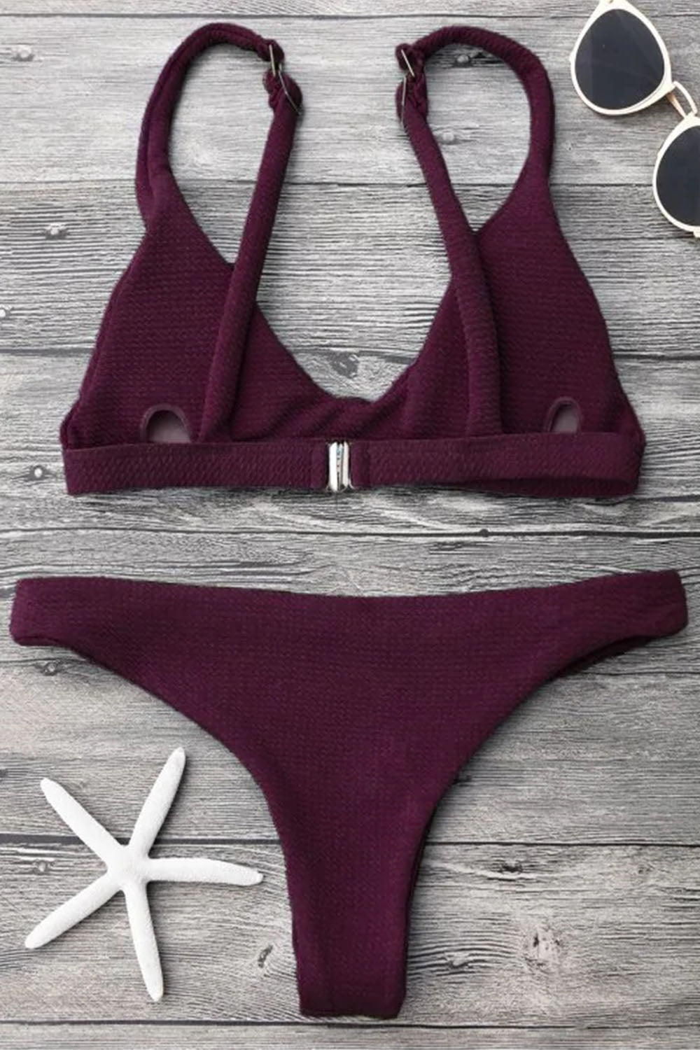 Low Waisted Padded Scoop Bikini Set