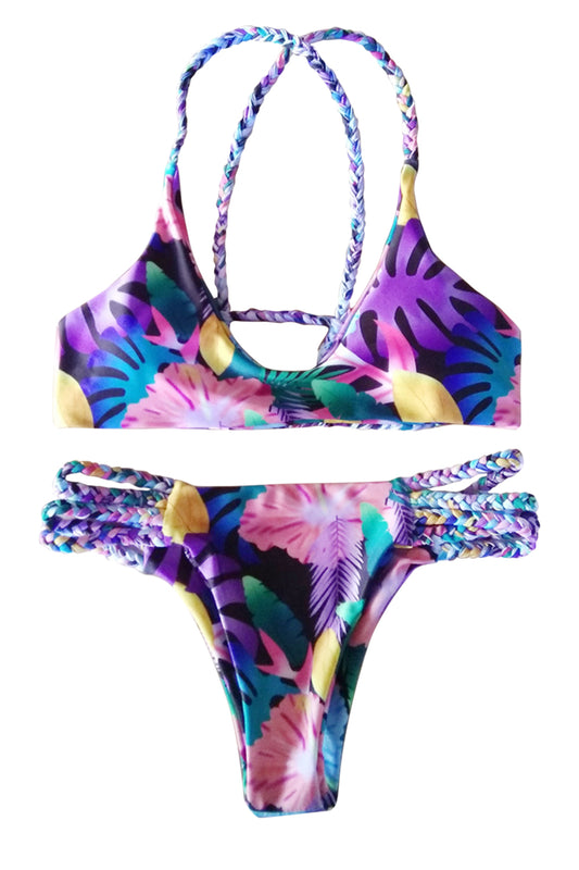 Iyasson Colourful Flower Bomb Bikini Set