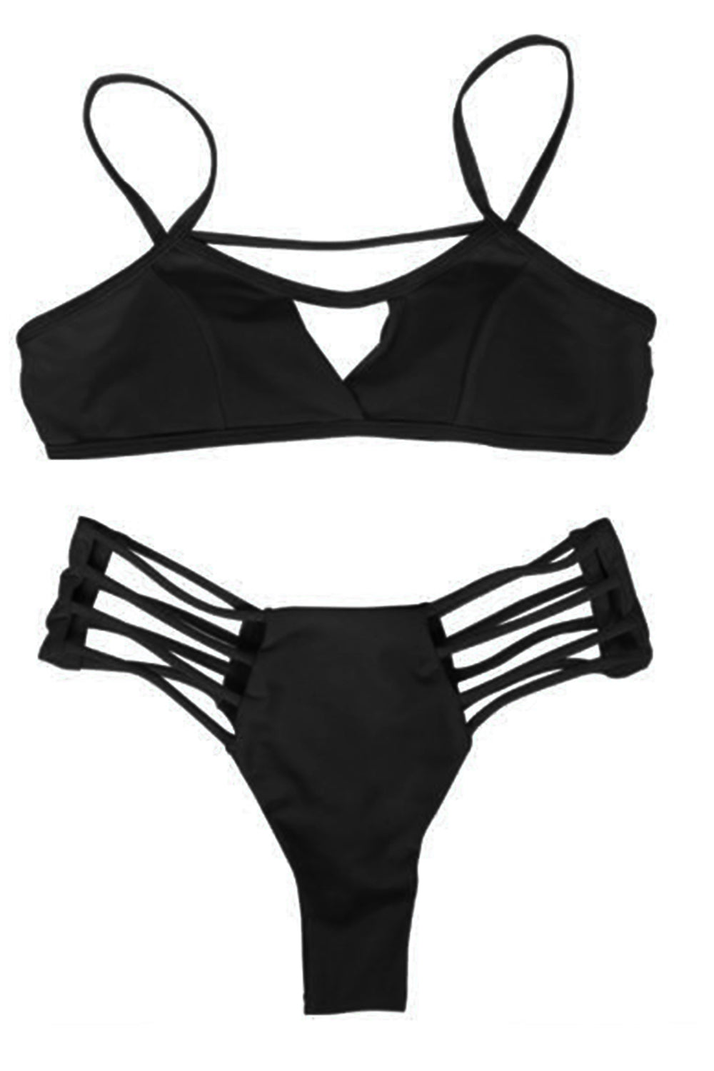 Iyasson Sexy High-waisted Strappy Bikini Sets