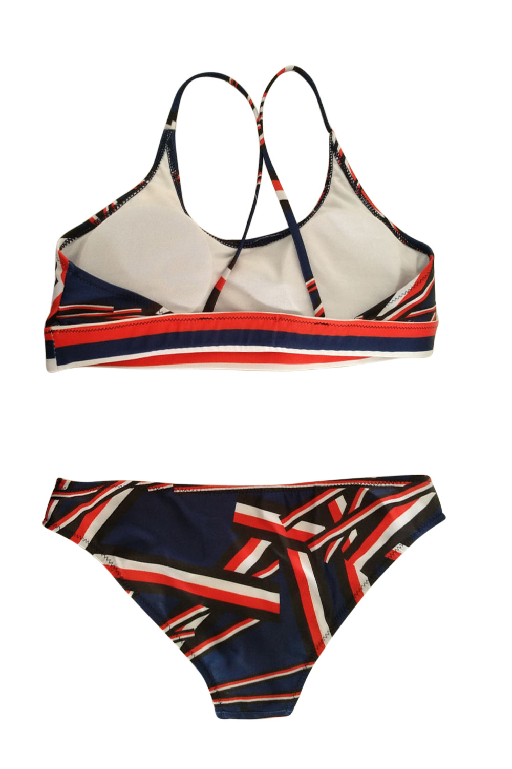 Iyasson Trandy Sport Style Geometric Pattern Bikini Sets
