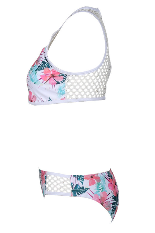 Iyasson Floral Printing Trendy Sport Style Bikini Set