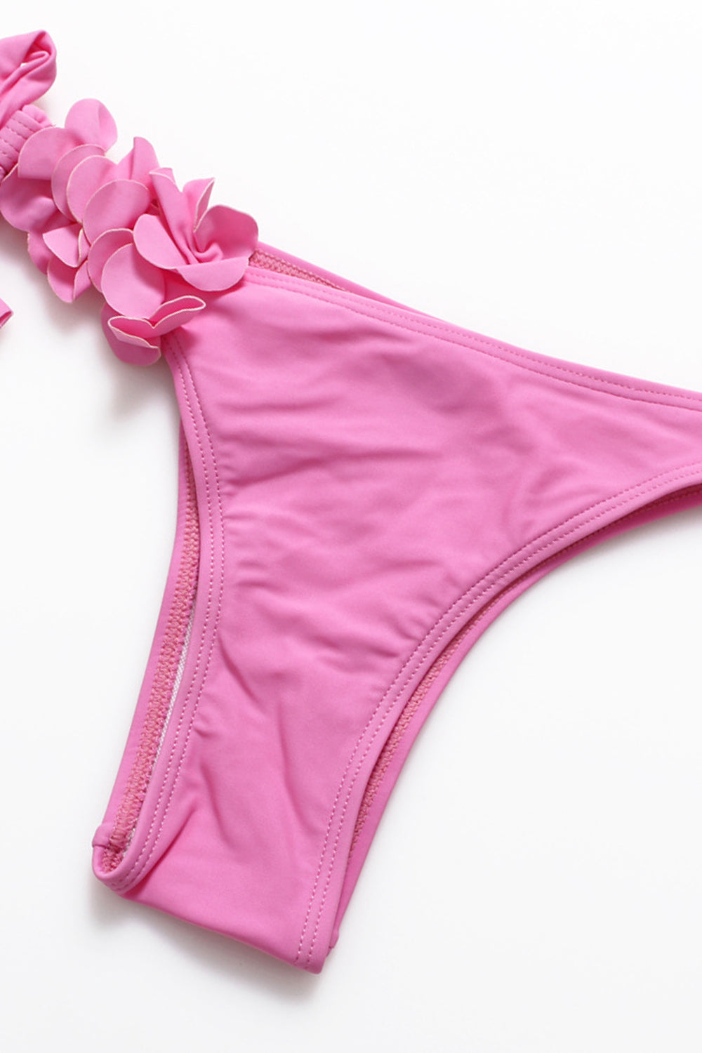 Iyasson Creamy Pink 3D Blooming Flower  Bikini Set