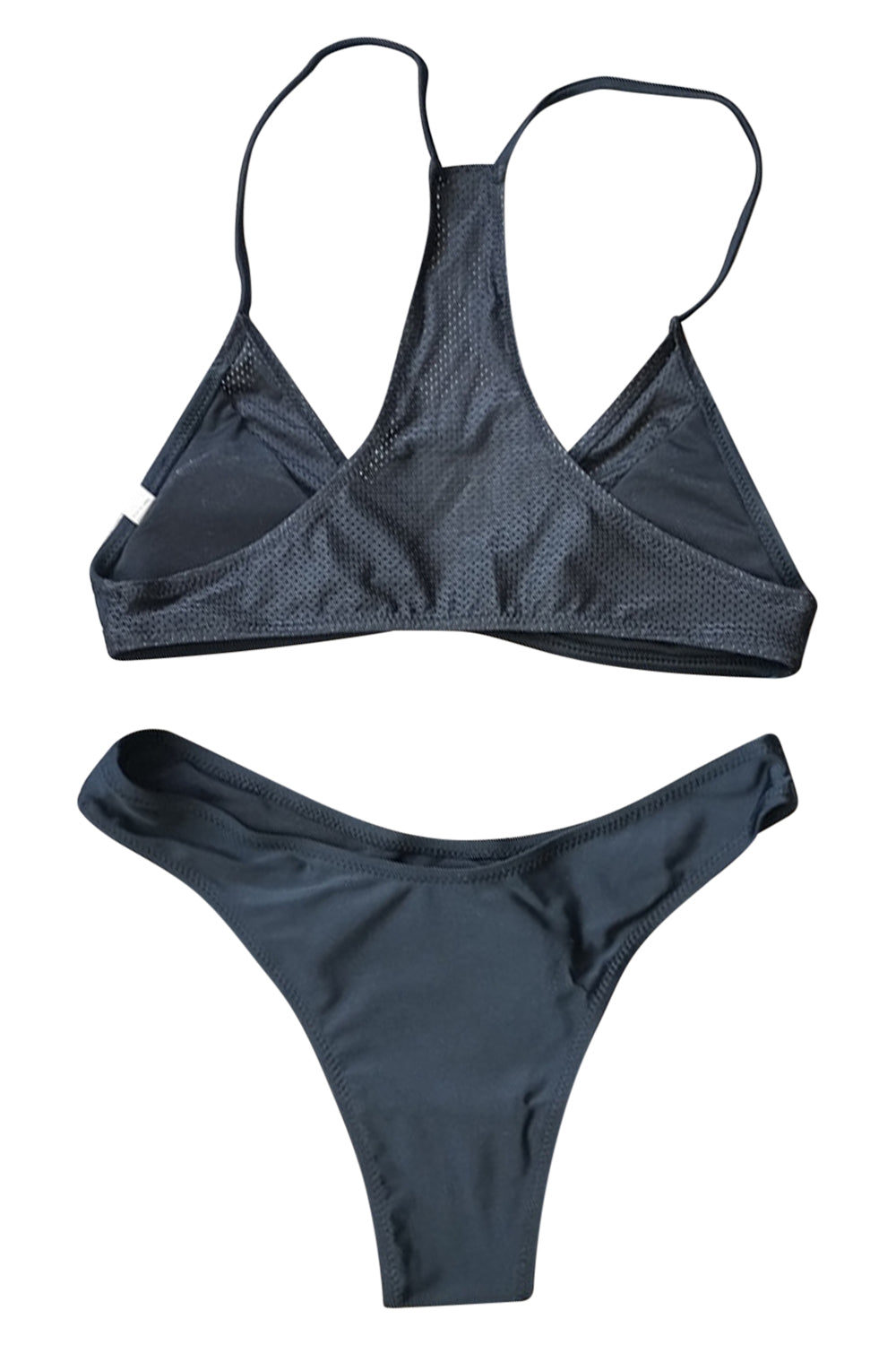 Iyasson Sexy Triangle Top With Mesh Splicing Bikini Sets