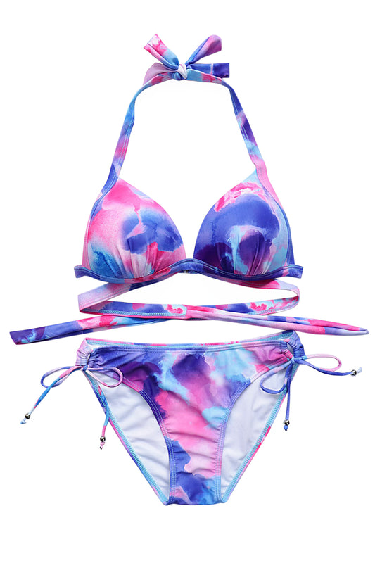 Iyasson New Scribble Foil Pattern Bikini Set