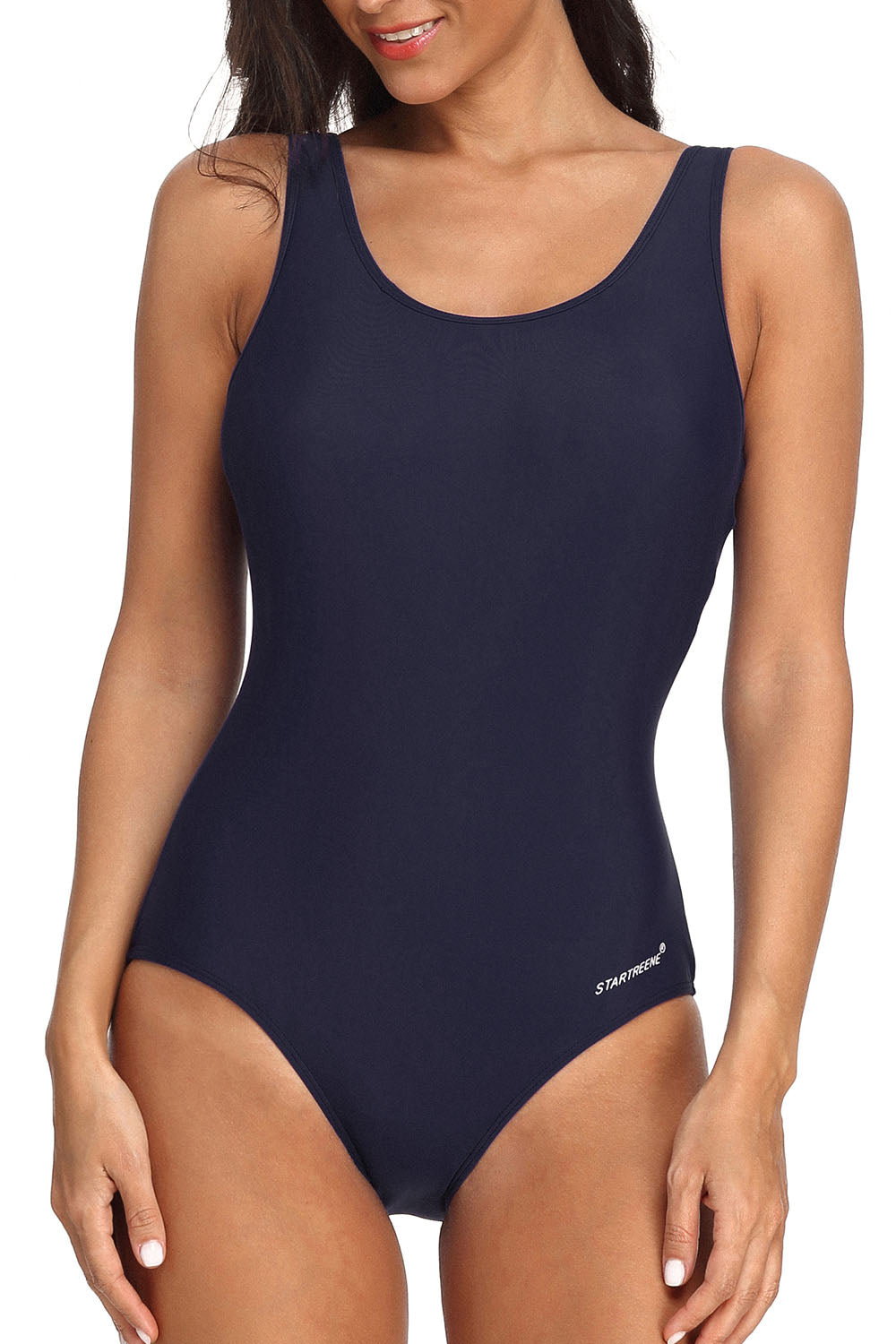 StarTreene Women Athletic One Piece Swimsuits Racerback Swimwear Bathing Suit