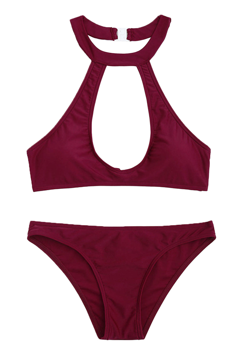 Iyasson Sexy Solid-color Hollow out Bikini Sets