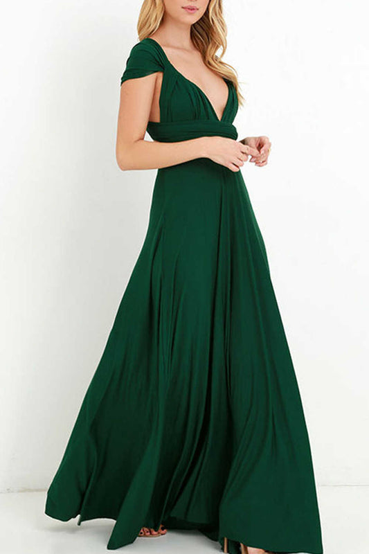 Iyasson Backless Front-Slit Long Prom Dress