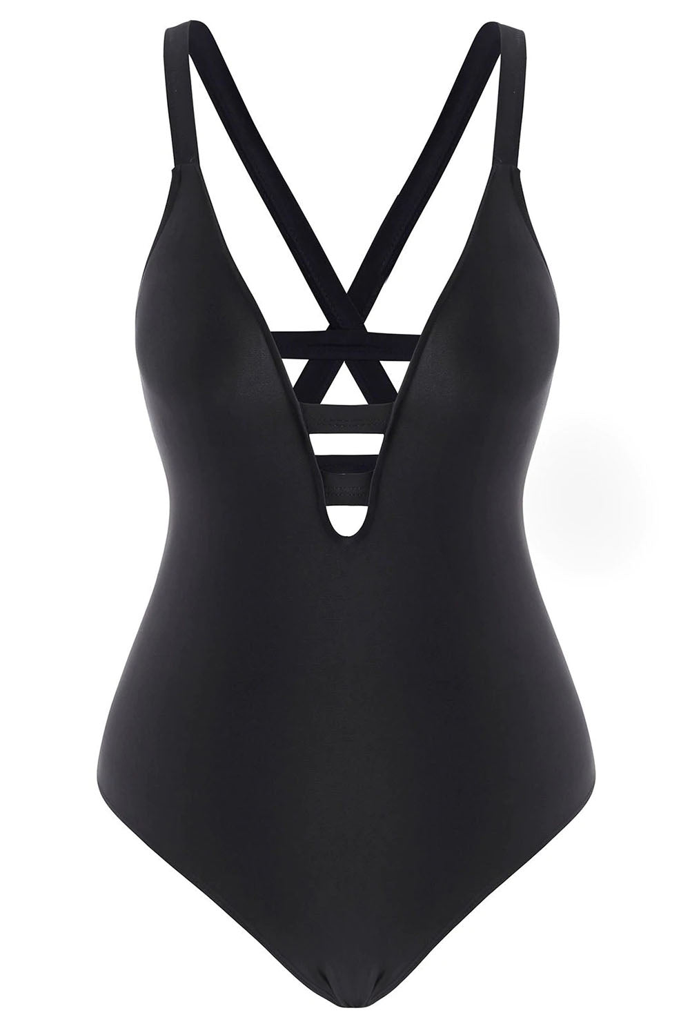 Plunging Ladder Cutout One-piece Swimsuit