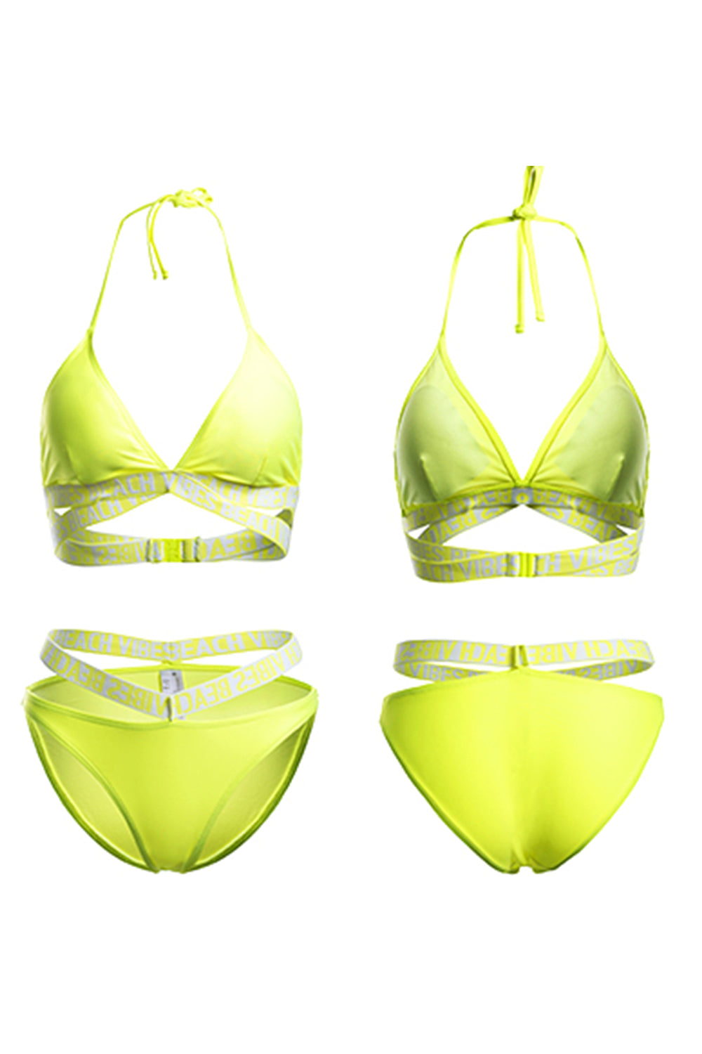 EZI Sexy Solid color Peek-a-boo Bikini Bottom Bikini Sets