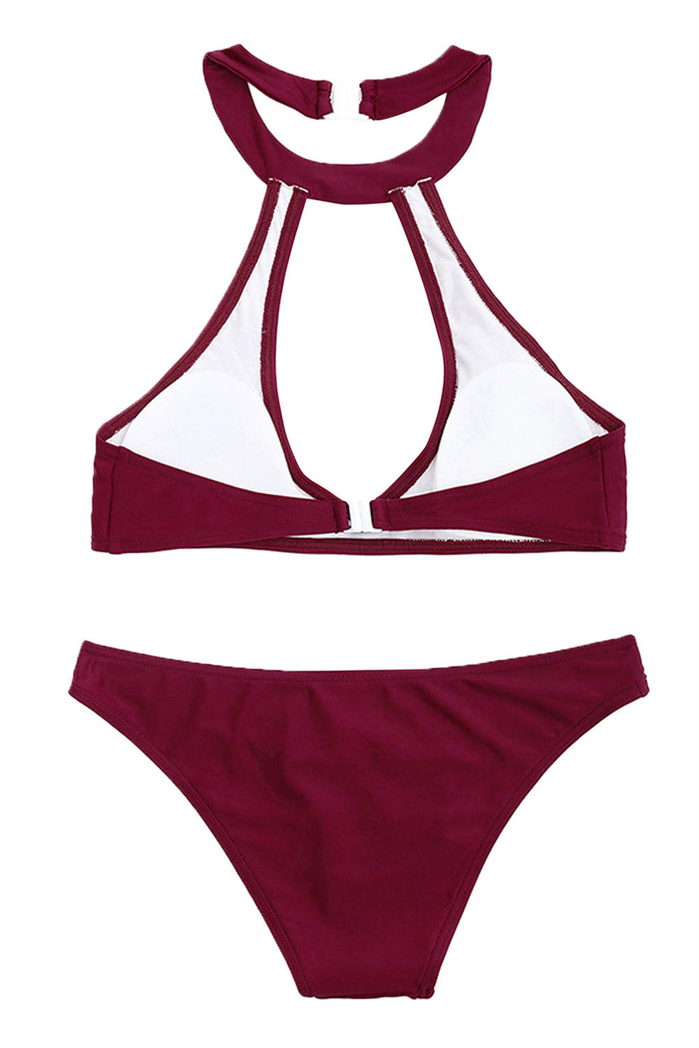 Iyasson Sexy Solid-color Hollow out Bikini Sets