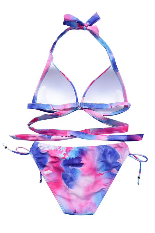 Iyasson New Scribble Foil Pattern Bikini Set