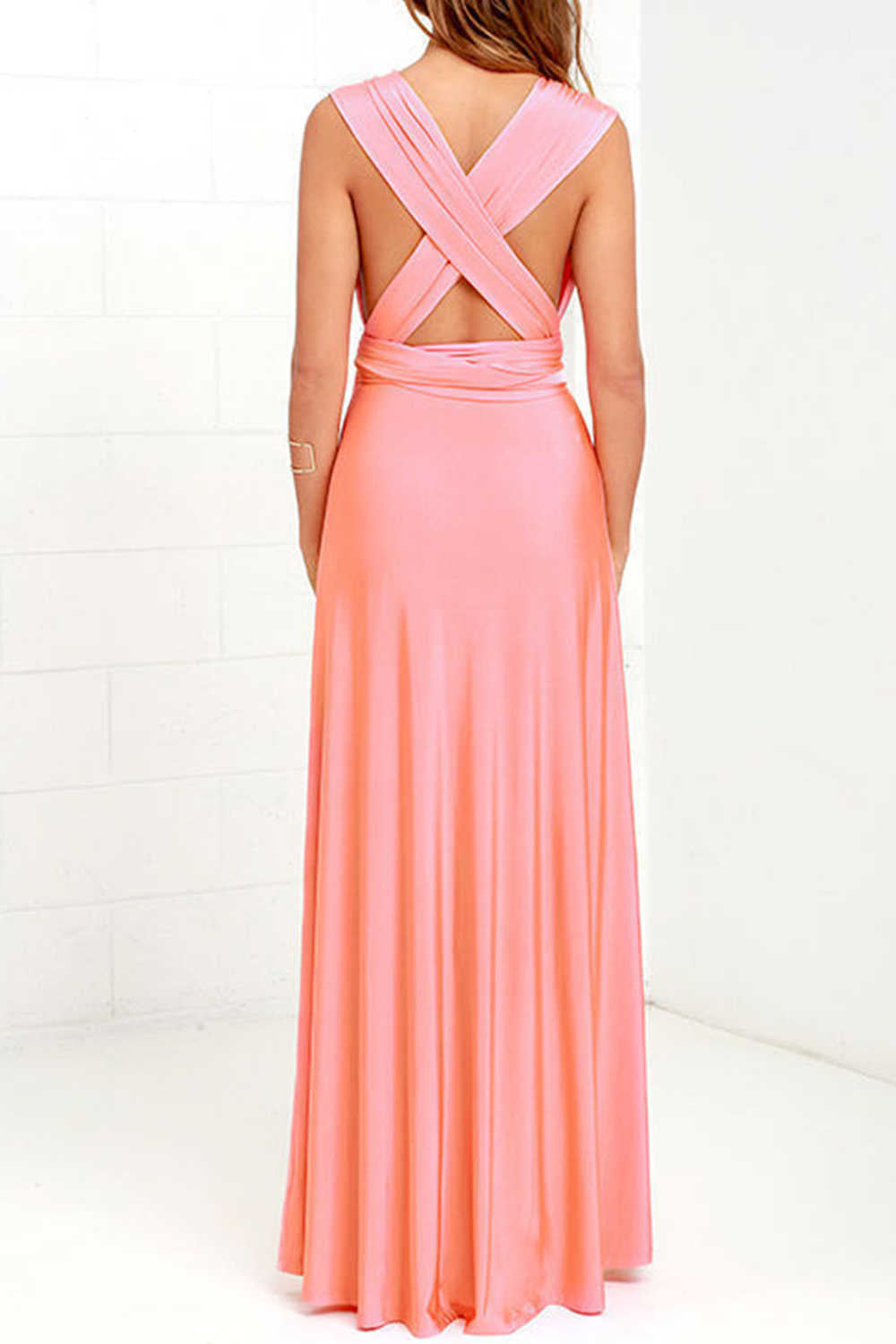 Iyasson Backless Front-Slit Long Prom Dress
