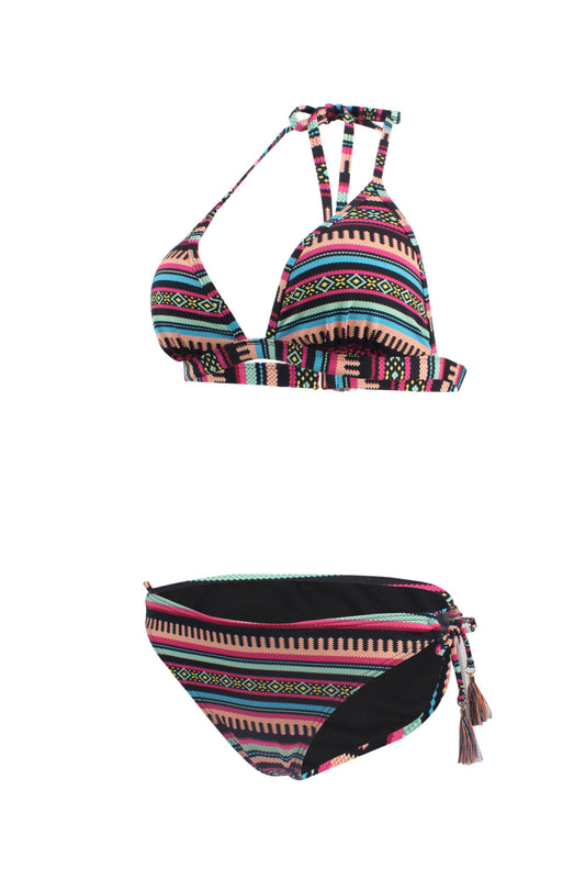Women Sexy tassel strappy boho bikini