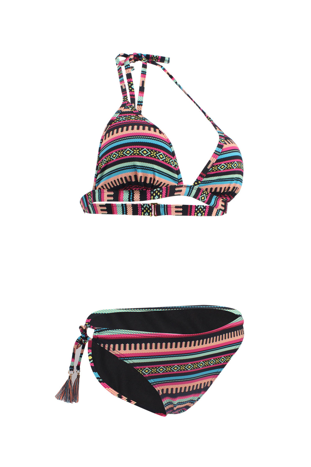 Women Sexy tassel strappy boho bikini