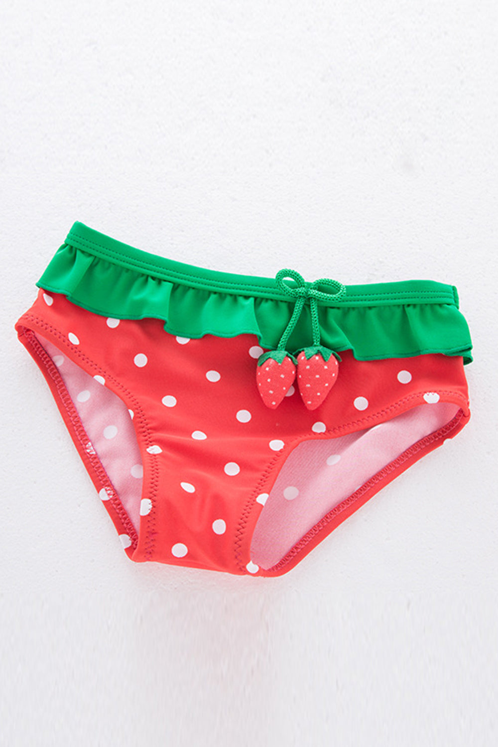 Iyasson Strawberry Printing Flounce Baby Girl Bikini Sets