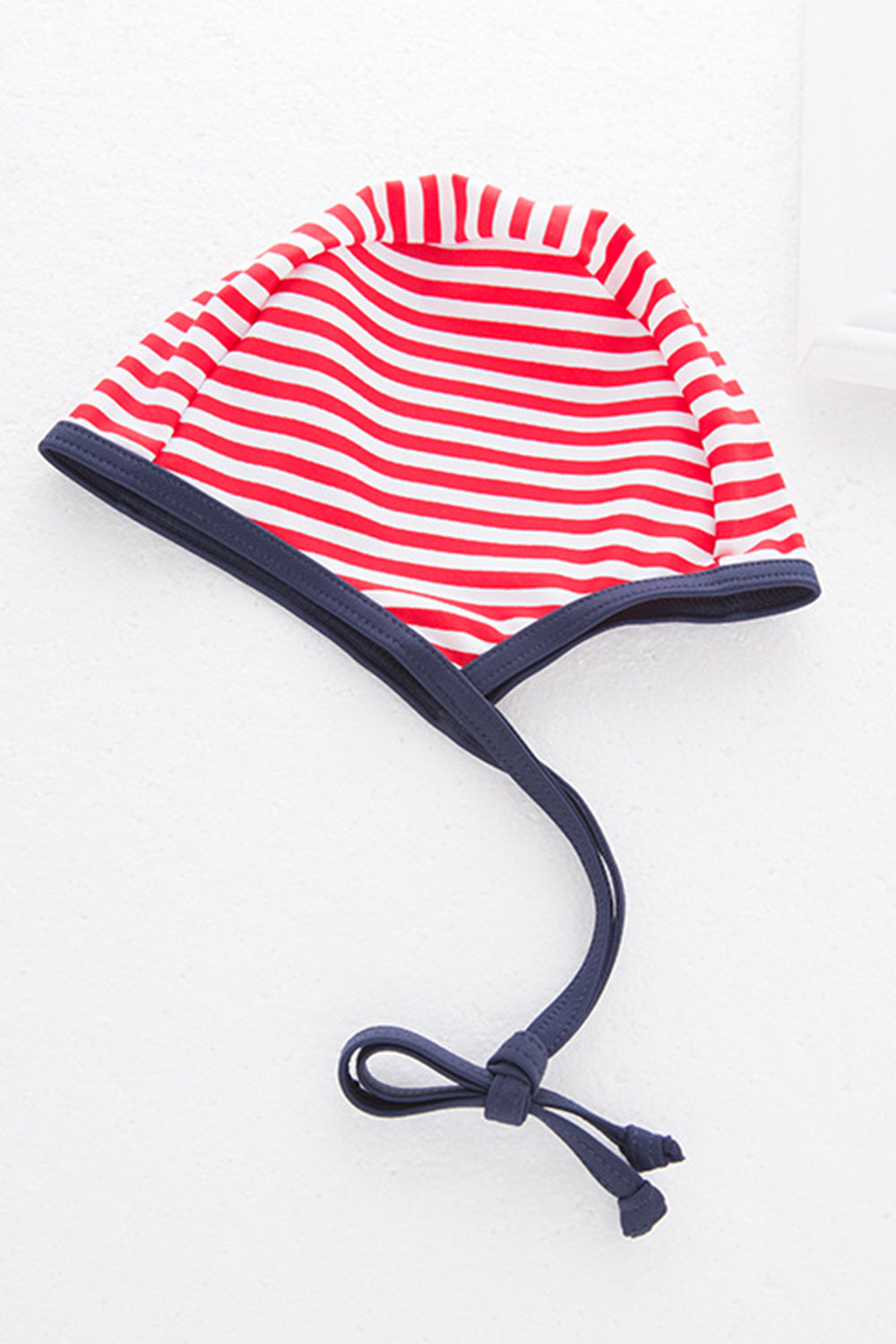 Iyasson Red Stripe Splicing Printing Back Cross Baby Girl Bikini Sets