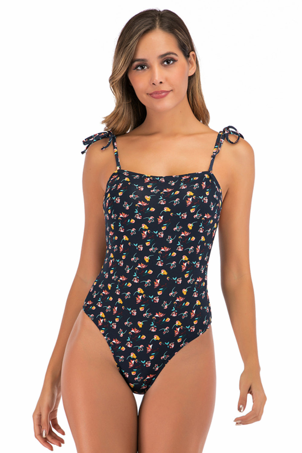 Iyasson Women Floral Print Backless Sling Swimsuit