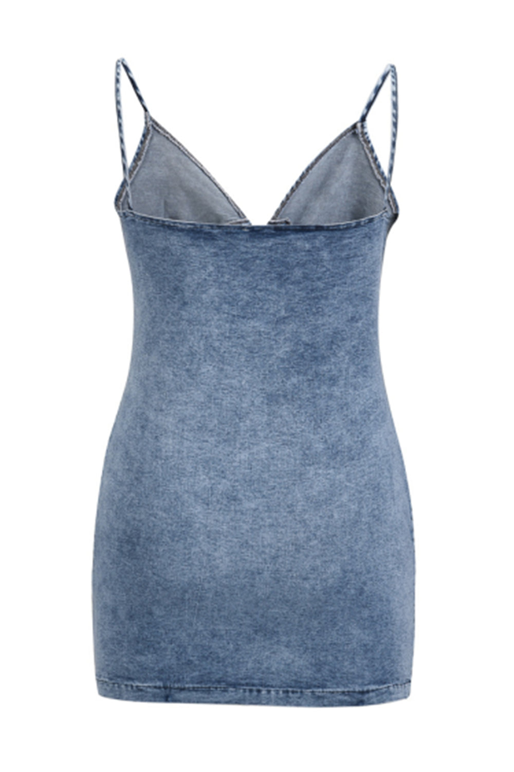 Women Sexy Denim Slim Strappy Hip Dress