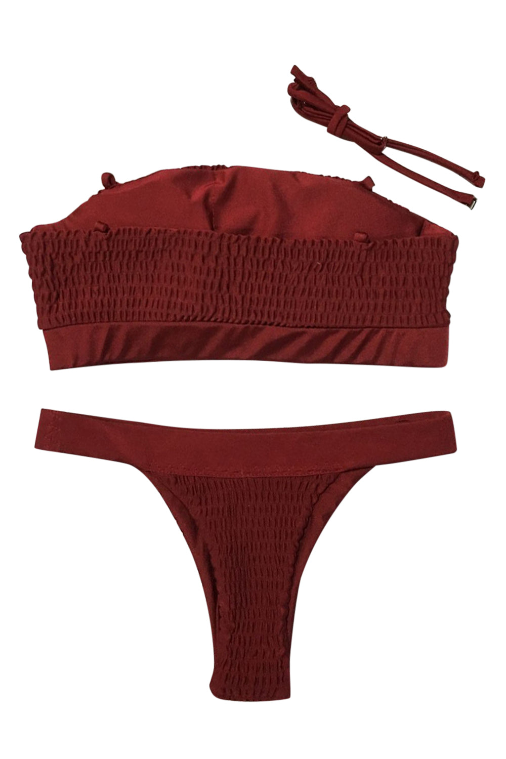 Iyasson Sexy Solid-color Textured fabric Bikini Sets