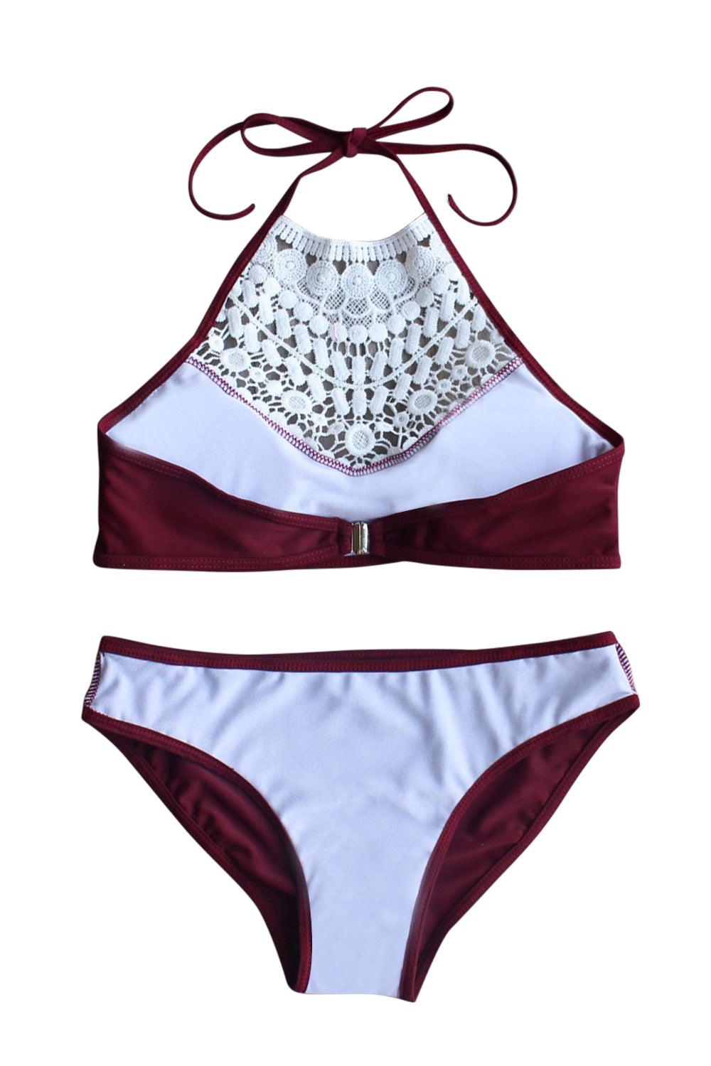 Iyasson Exquisite Lace Halter Bikini Set