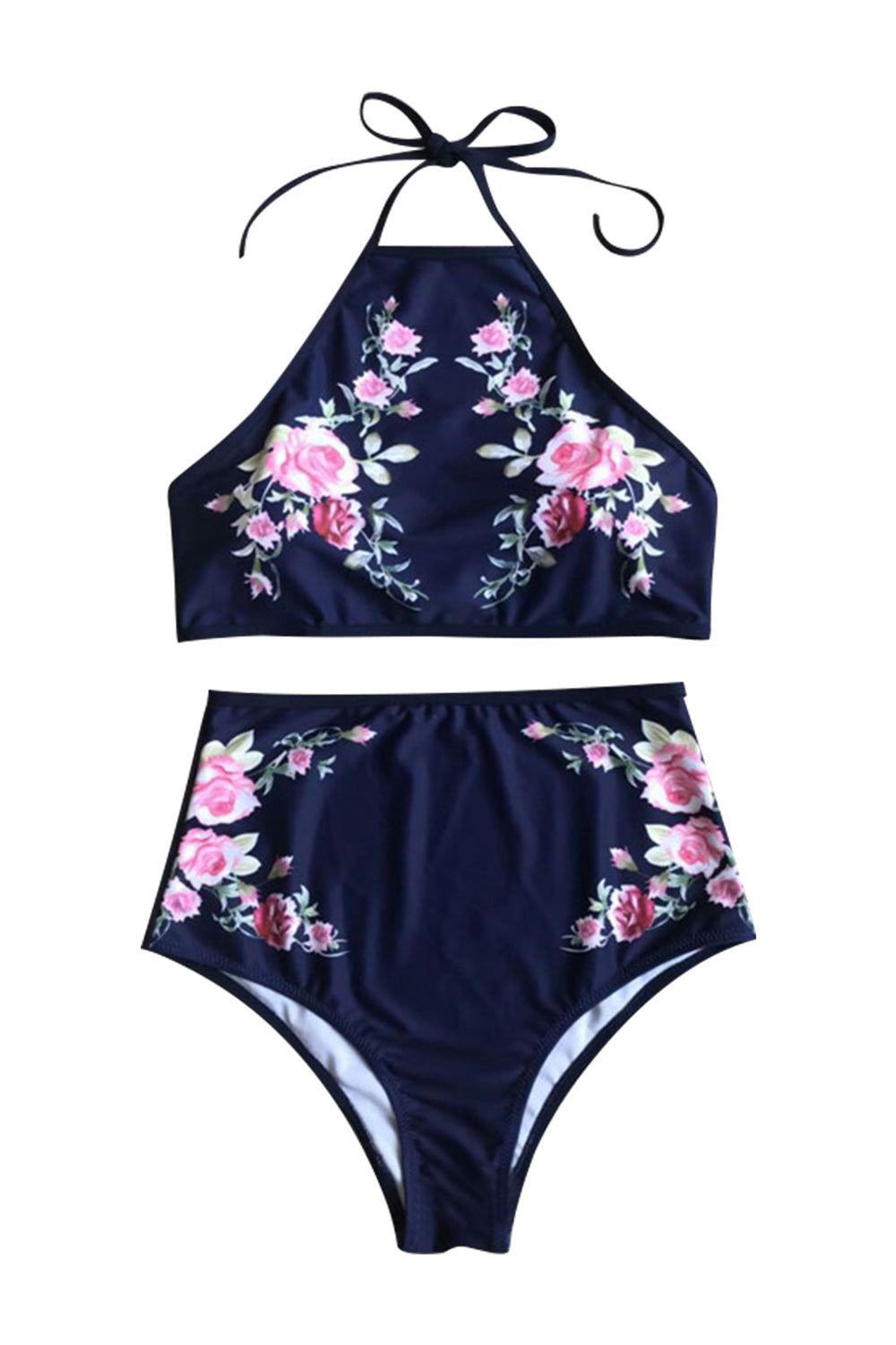 Iyasson Beautiful Flowers Printing Bikini Set