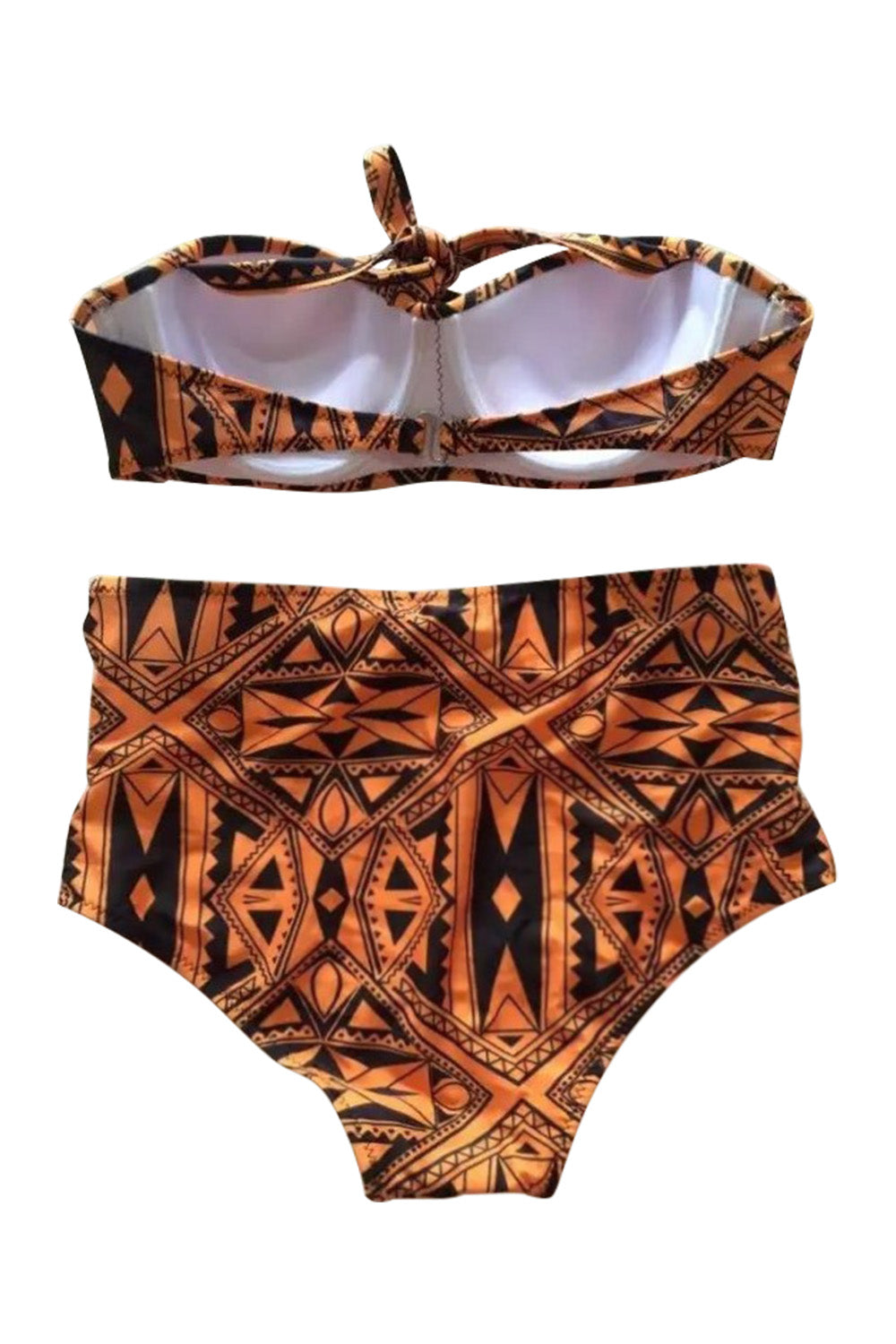 Iyasson Drizzle Bohemia Print With High-waisted fit Bikini Set