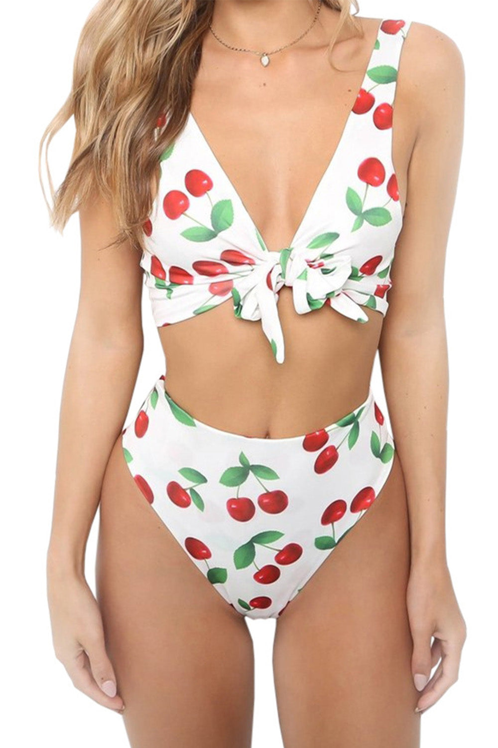 Iyasson Vintage Floral printing Bikini Set