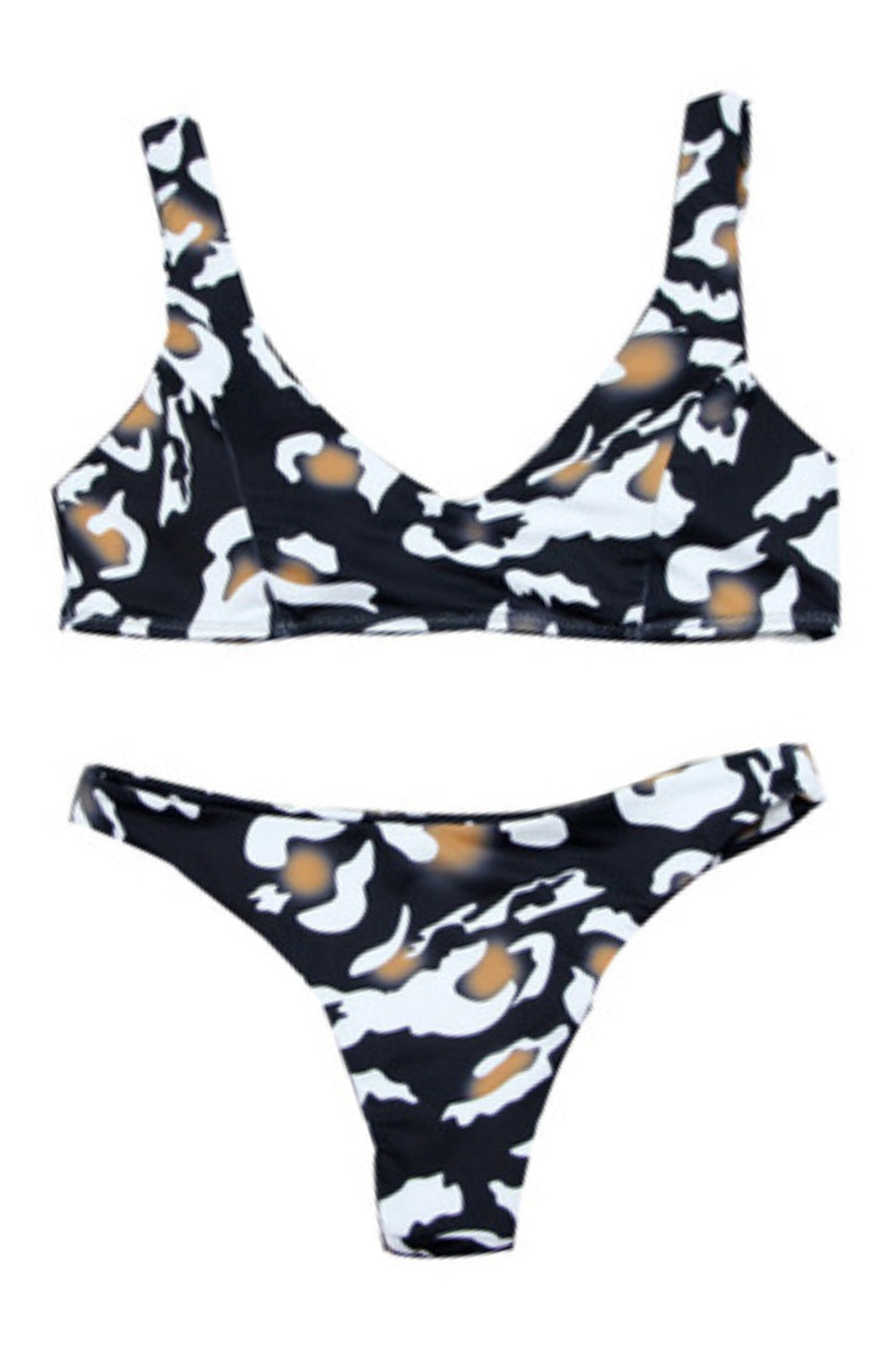 Iyasson Leopard Print Bikini Swimwear