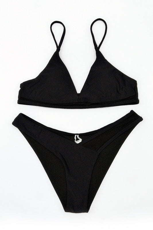 Iyasson Mesh Splicing Push Up Padded Bikini Set