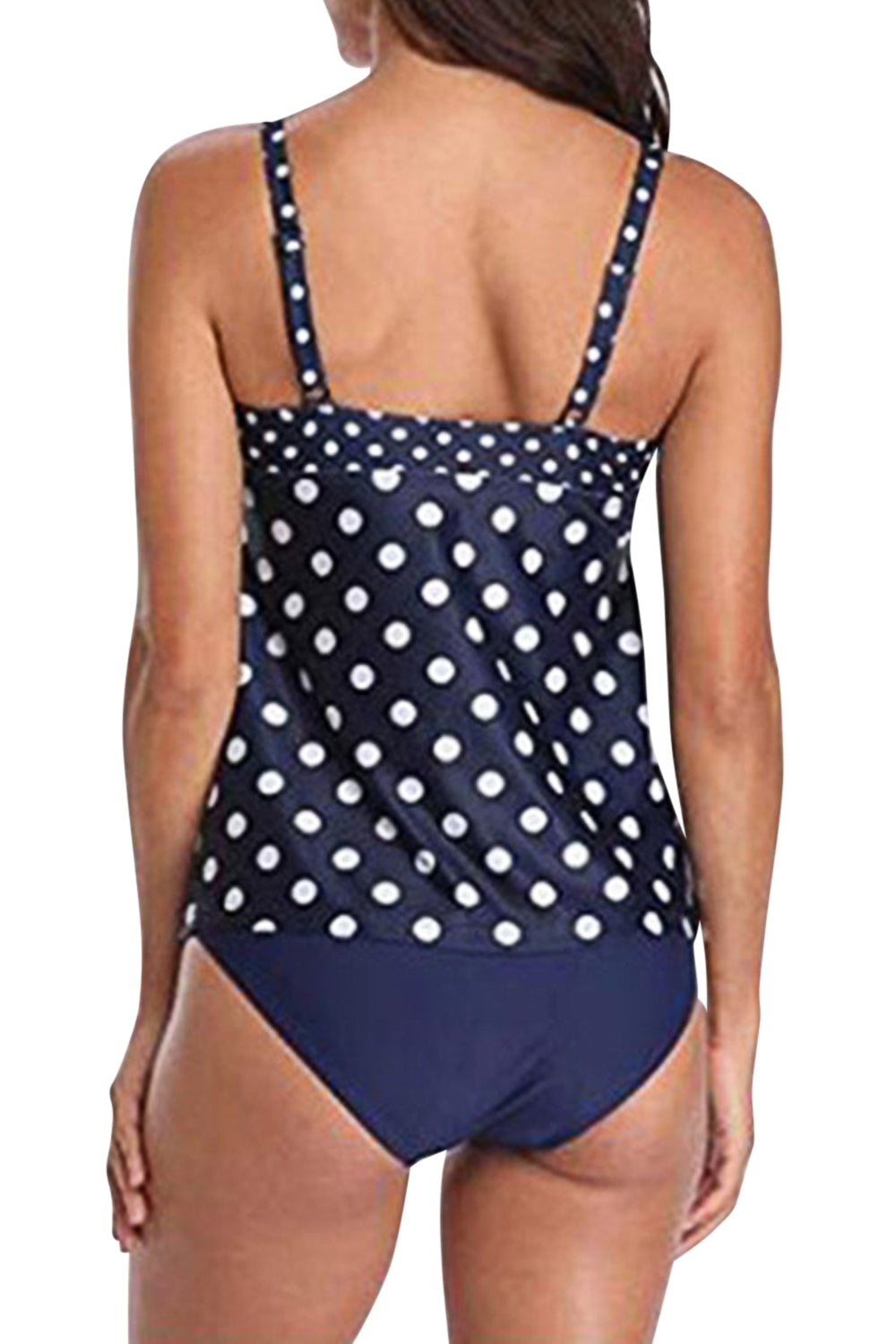 Iyasson Womens High Waisted Two Pieces Bikini Set Padded Polka Dot Swimsuit