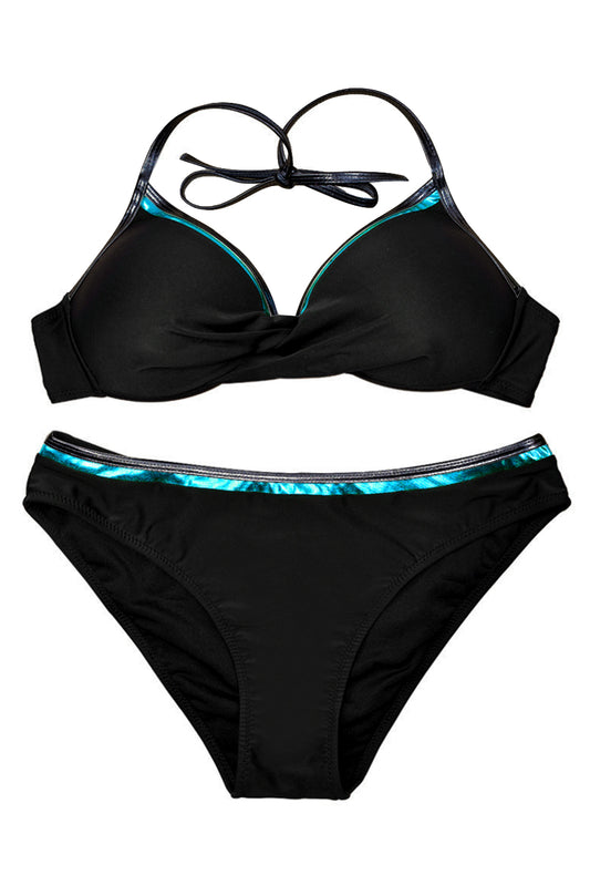 Iyasson Womens Low Rise Two Pieces Padded Bikini Set