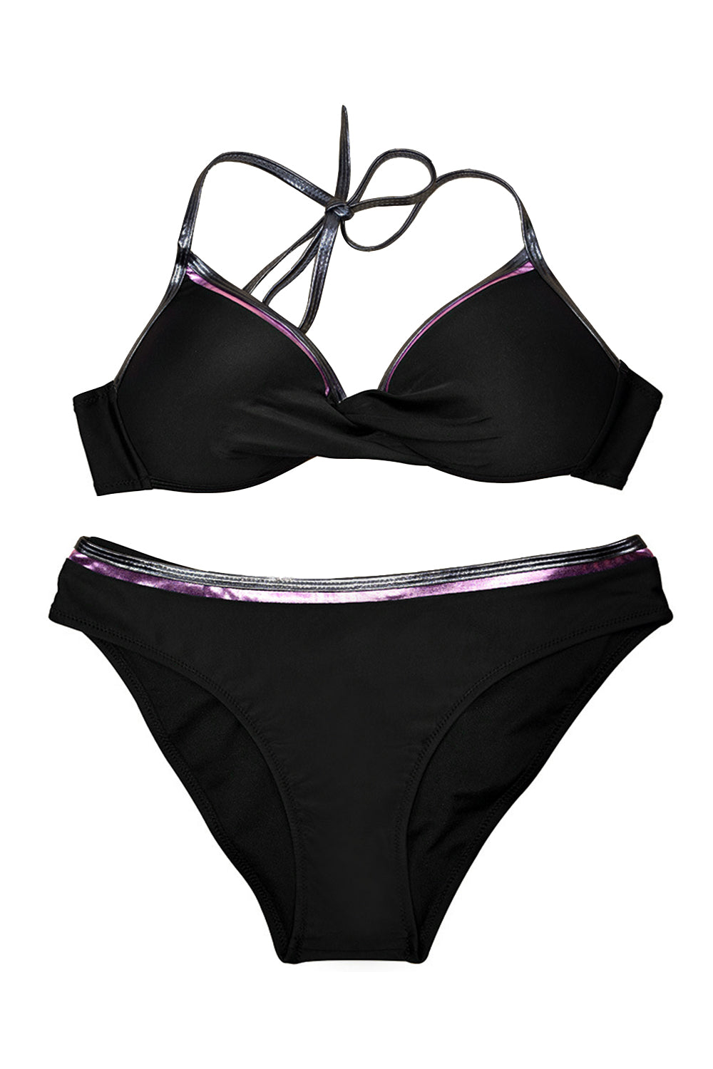 Iyasson Womens Low Rise Two Pieces Padded Bikini Set