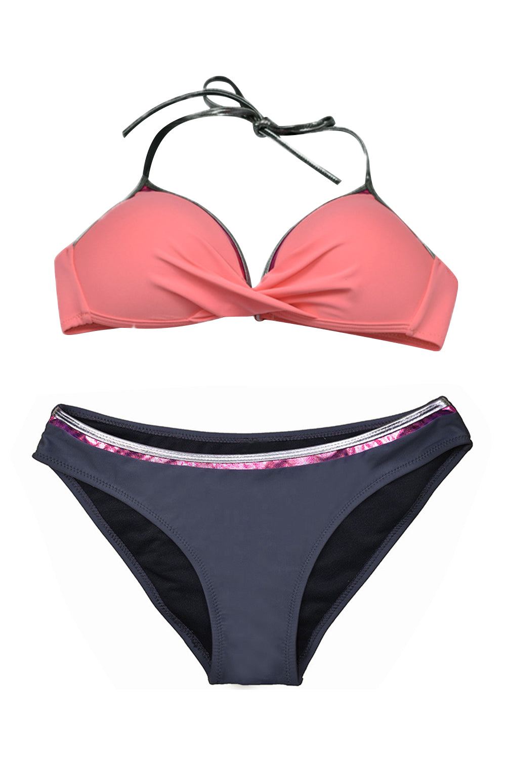 Iyasson Womens Low Rise Two Pieces Padded Bikini Set