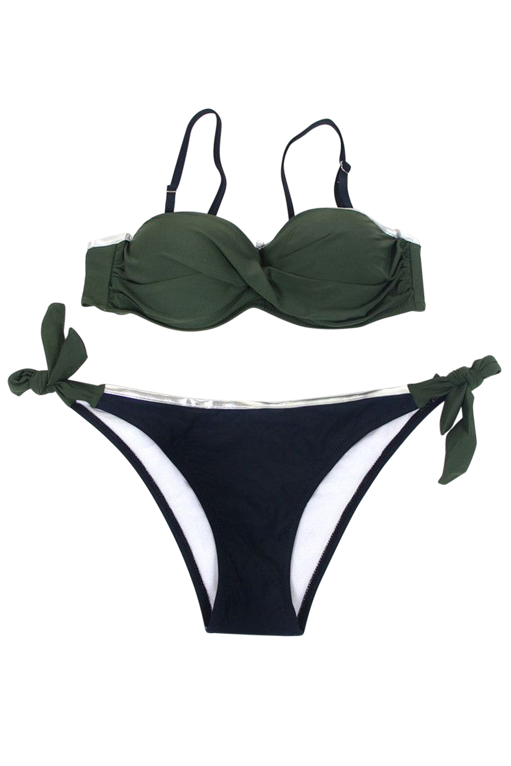 Iyasson Womens Low Rise Two Pieces Padded Bikini Set